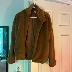 o'neill brown, feux-furr jacket